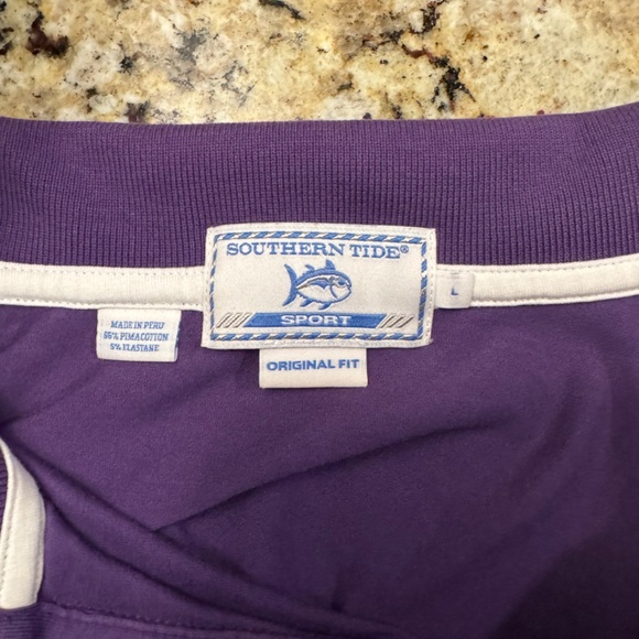 Southern Tide Sport Polo, Purple, Men's L - Picture 4 of 4